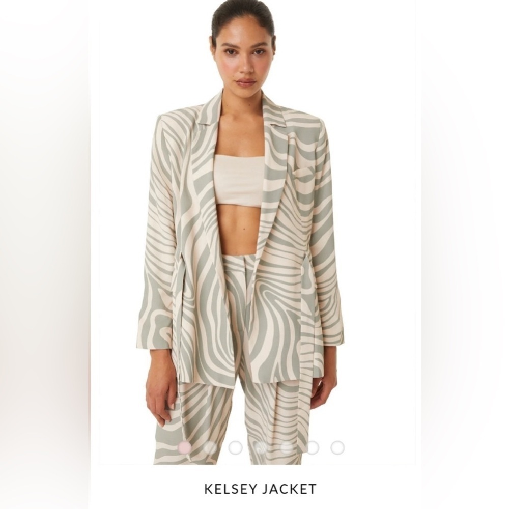 MISA Los Angeles The Kelsey Jacket Blazer
Abstract Zebra Belted Pockets